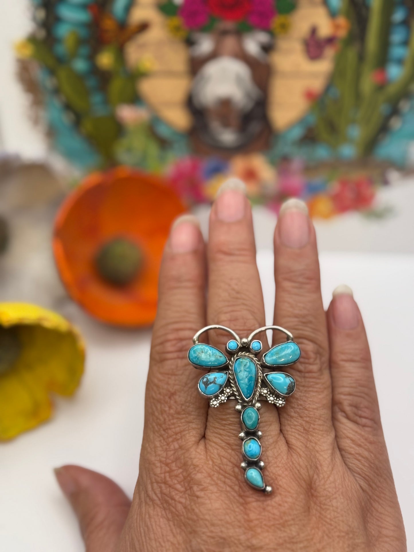 Rocki Gorman turquoise dragonfly ring