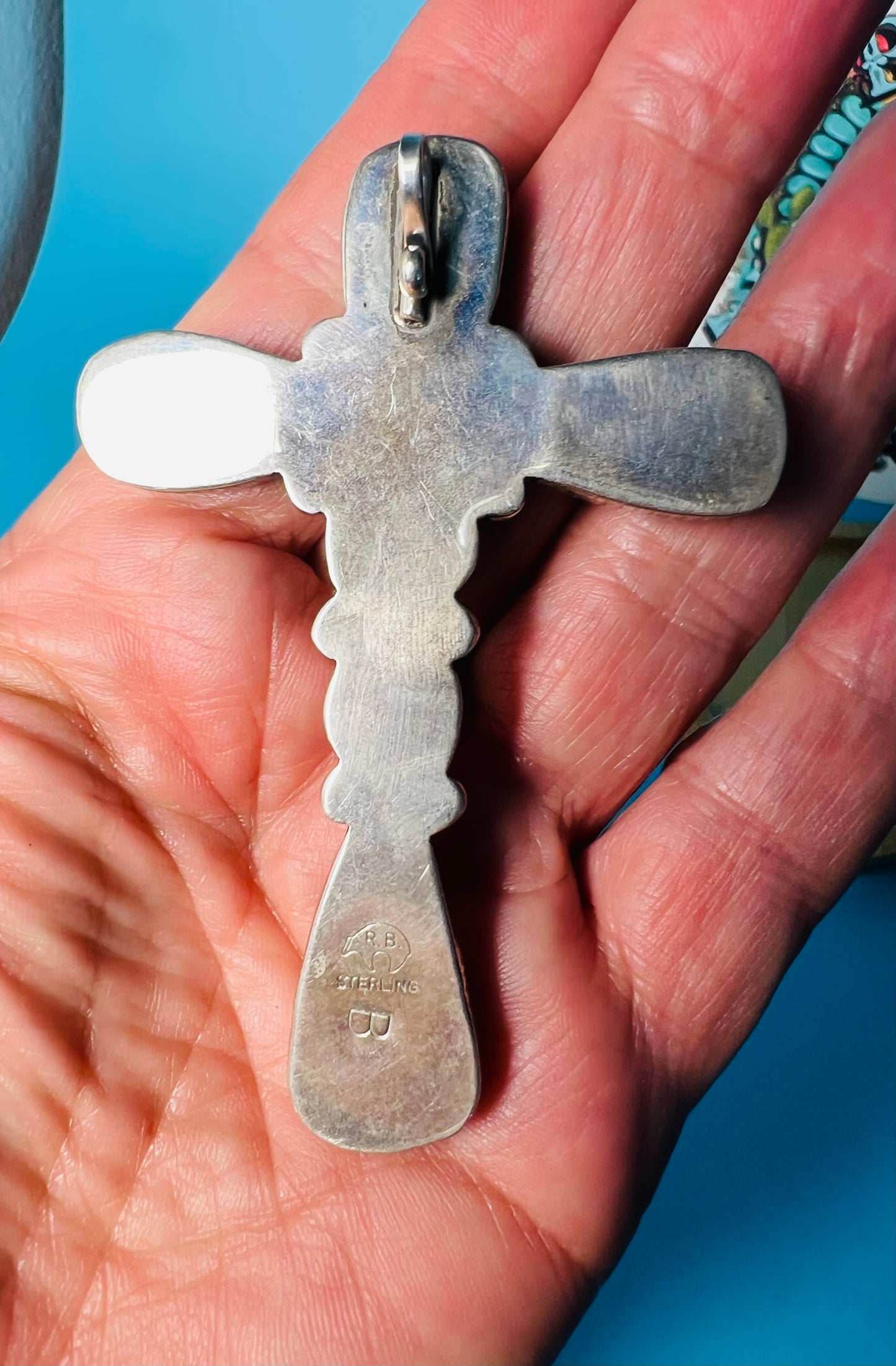 Multistone cross pendant