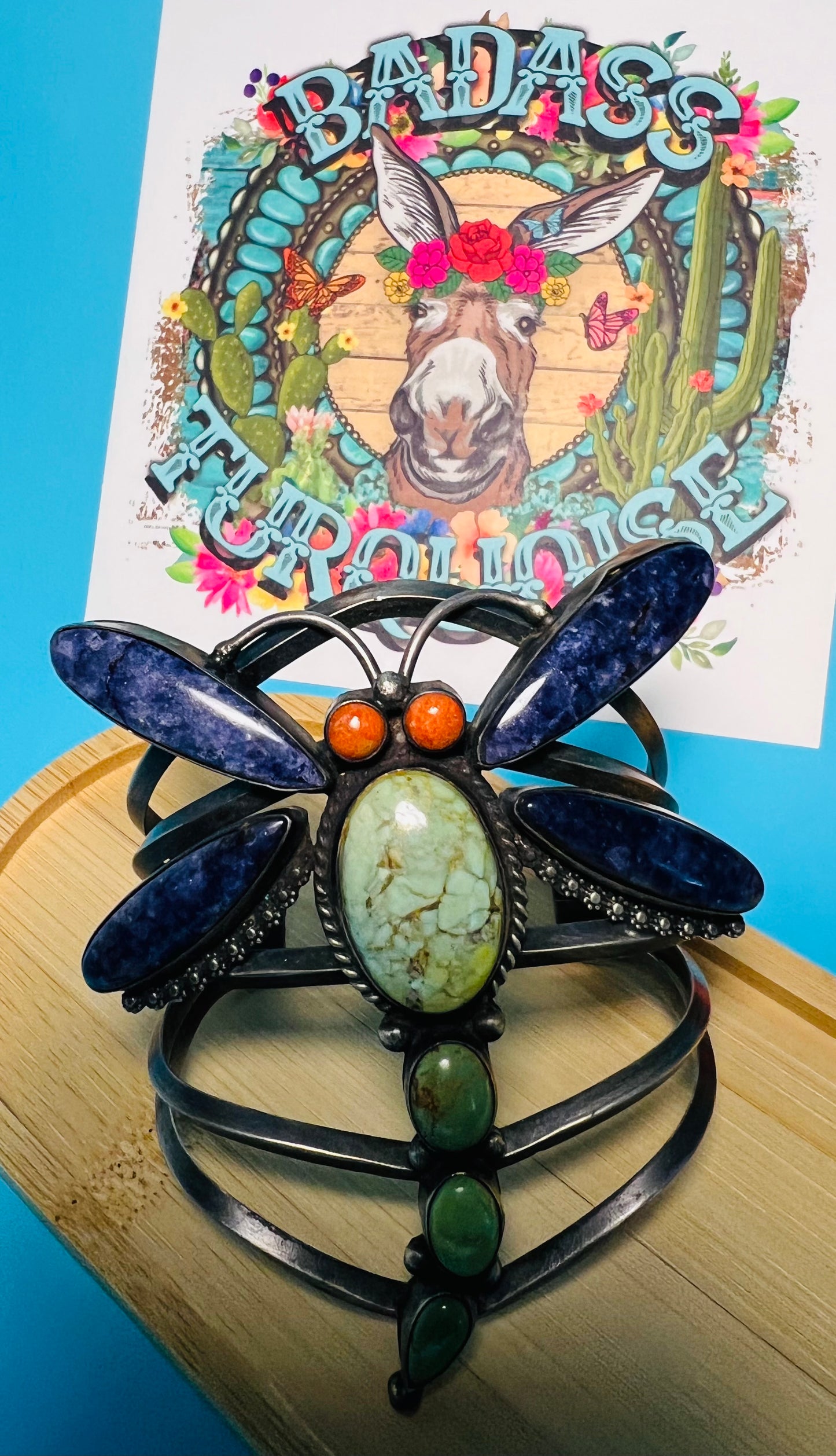 Dragonfly statement cuff