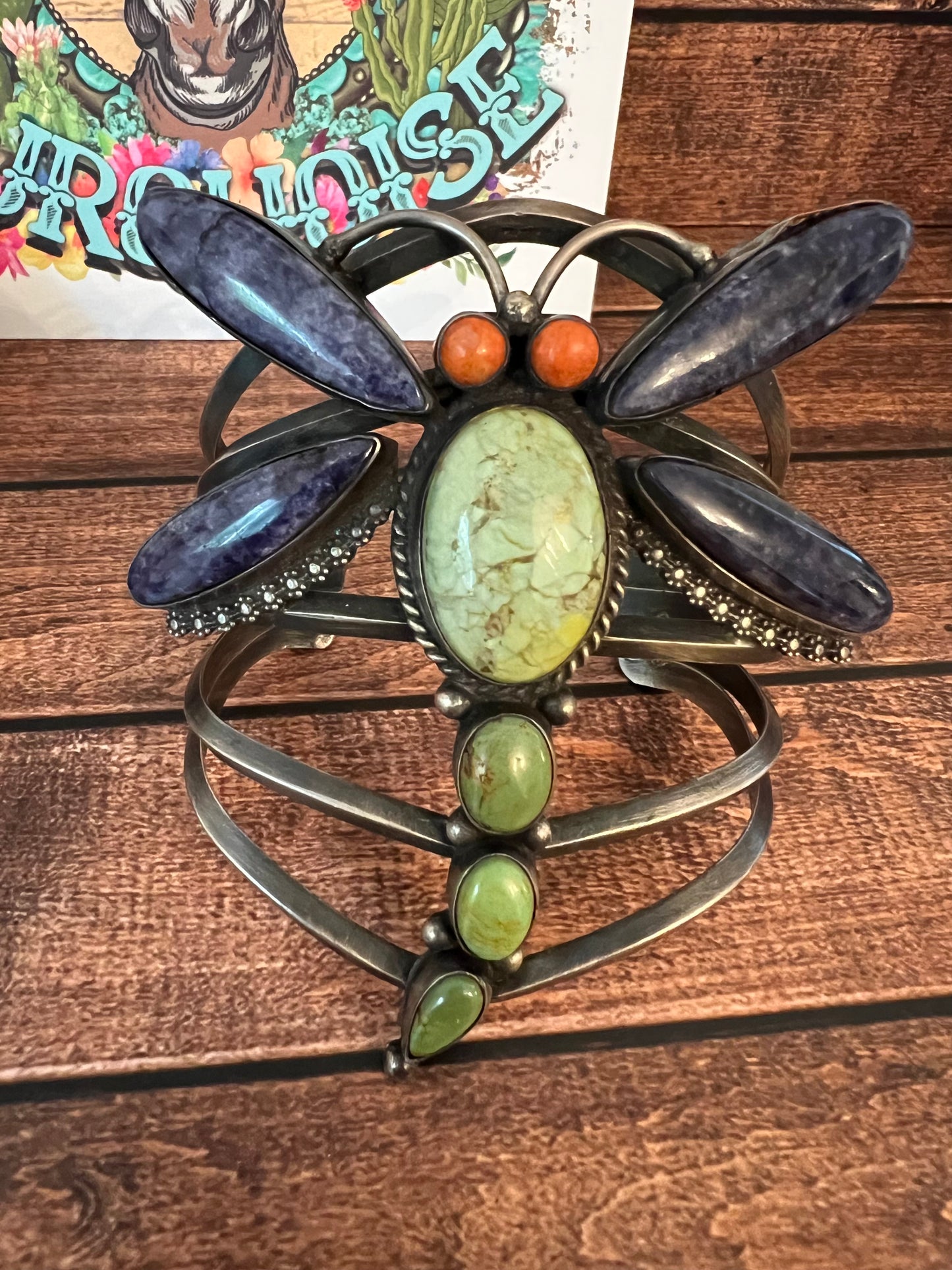 Dragonfly statement cuff